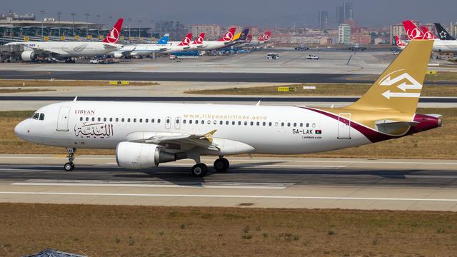 5A-LAK:Airbus A320-200:Libyan Airlines